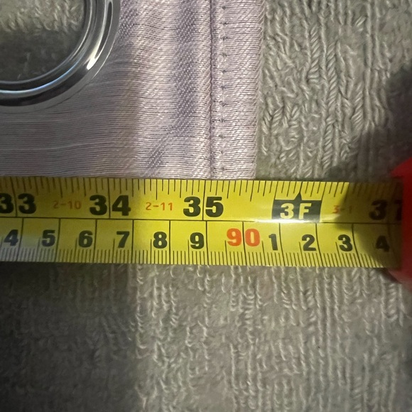 Light Pink Metallic-like Blackout Curtains - 35.5” x 83” - Picture 5 of 5